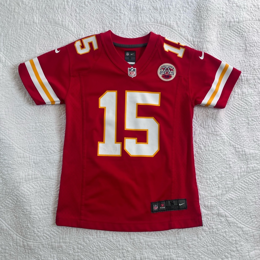Nike On Field Kansas City Chiefs Patrick Mahomes Kids Youth Jersey Small Patch